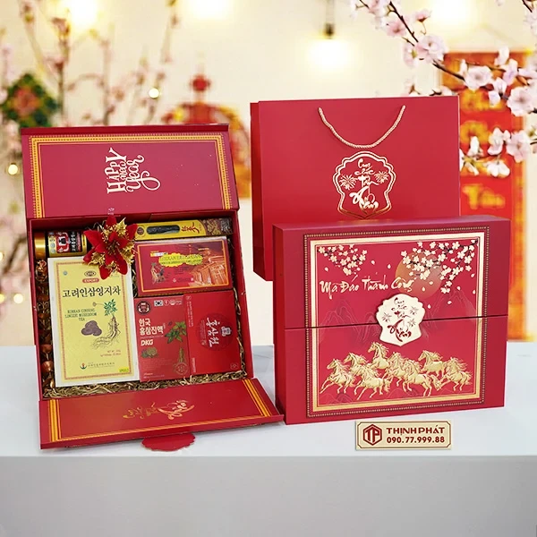 Hộp Quà Xuân Vạn Phúc - Set 11 - Hộp quà tặng tết cao cấp Xuân 2026