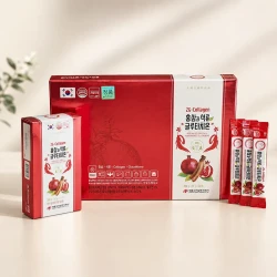 Nước hồng sâm lựu Collagen Glutathione Hàn Quốc hộp 30 gói x 10ml