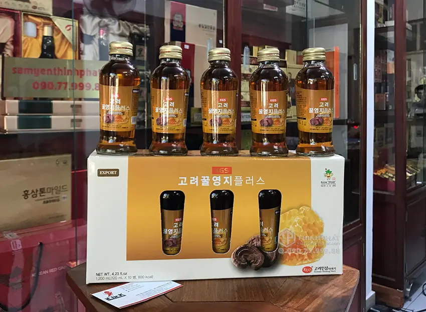 Nước linh chi mật ong KGS hộp 10 chai