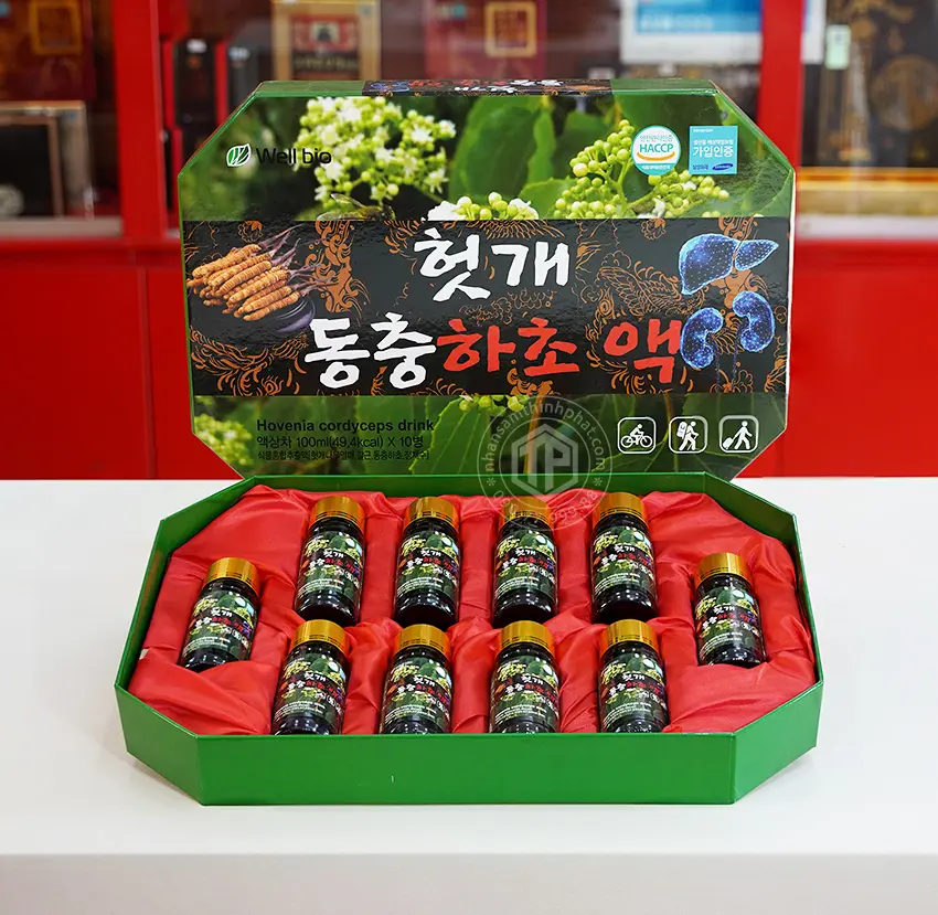 Nước bổ gan thanh lọc cơ thể Jeong Won Hàn Quốc hộp 10 chai x 100 ml