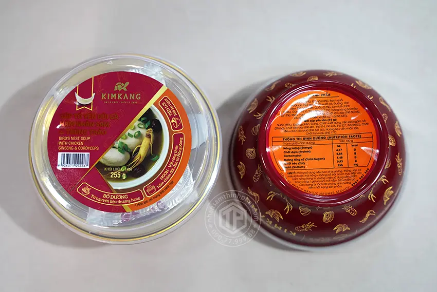 Súp tổ yến đùi gà nhân sâm đông trùng 1 chén