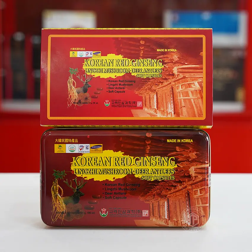 Viên sâm nhung linh chi Hàn Quốc hộp 60 viên