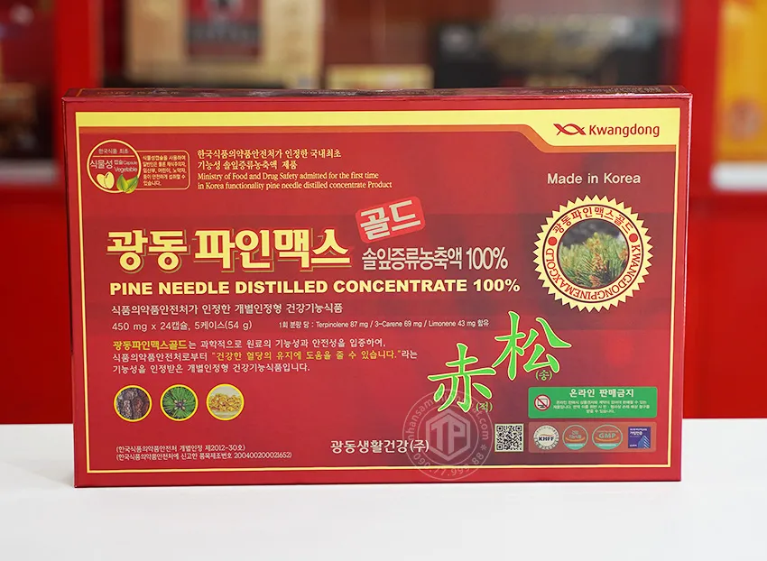 Viên Tinh Dầu Thông Đỏ Hàn Quốc Kwangdong Chính hãng 120 Viên Cao cấp chất lượng