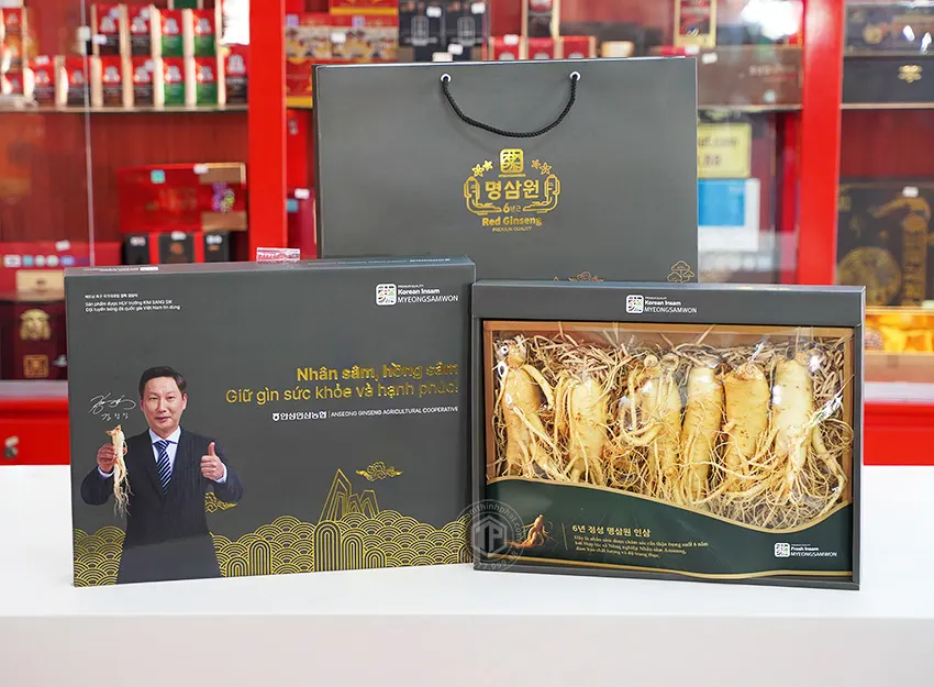 Nhân sâm tươi Hàn Quốc loại 1 nhập khẩu kg 6 củ