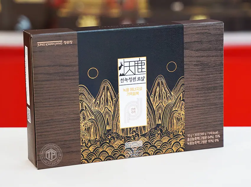 Nước sâm nhung hươu cao cấp KGC sâm chính phủ Jung Kwan Jang hộp 30 gói x 10g Nước sâm nhung hươu cao cấp KGC sâm chính phủ Jung Kwan Jang hộp 30 gói x 10g
