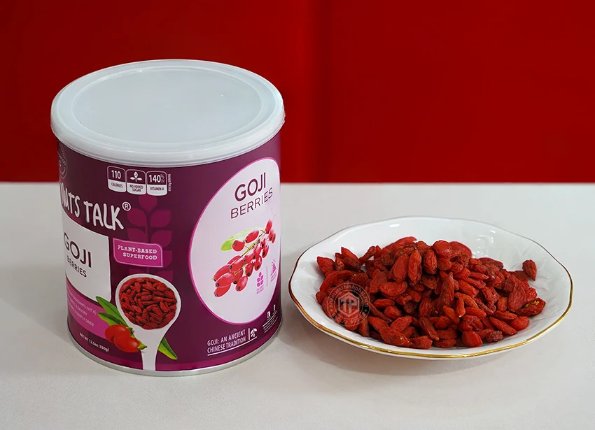 Kỷ tử sấy khô Goji Berries lon 350g Kỷ tử sấy khô Goji Berries lon 350g