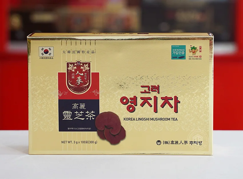 Trà Linh Chi Hàn Quốc Korea Lingshi Mushroom 100 gói x 3g Trà Linh Chi Hàn Quốc Korea Lingshi Mushroom 100 gói x 3g