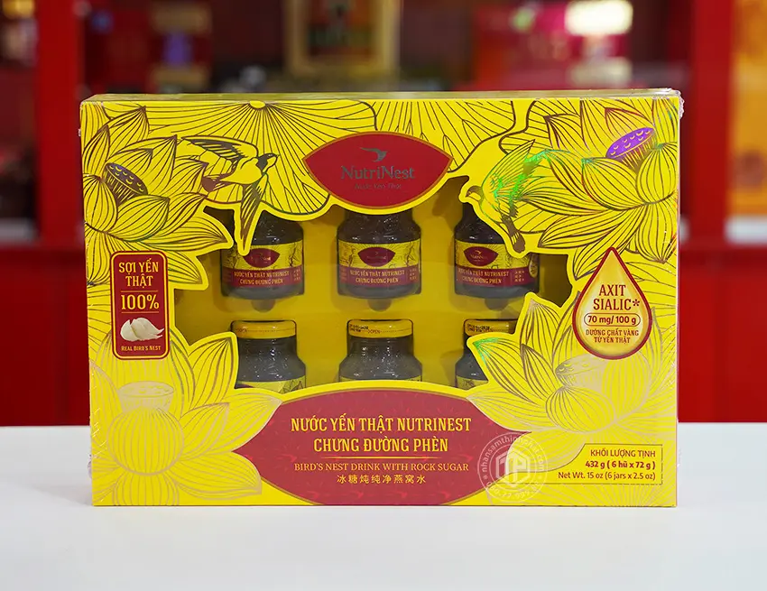 Yến chưng sẵn hộp 6 lọ Gold Bird Silver Yến chưng sẵn hộp 6 lọ Gold Bird Silver