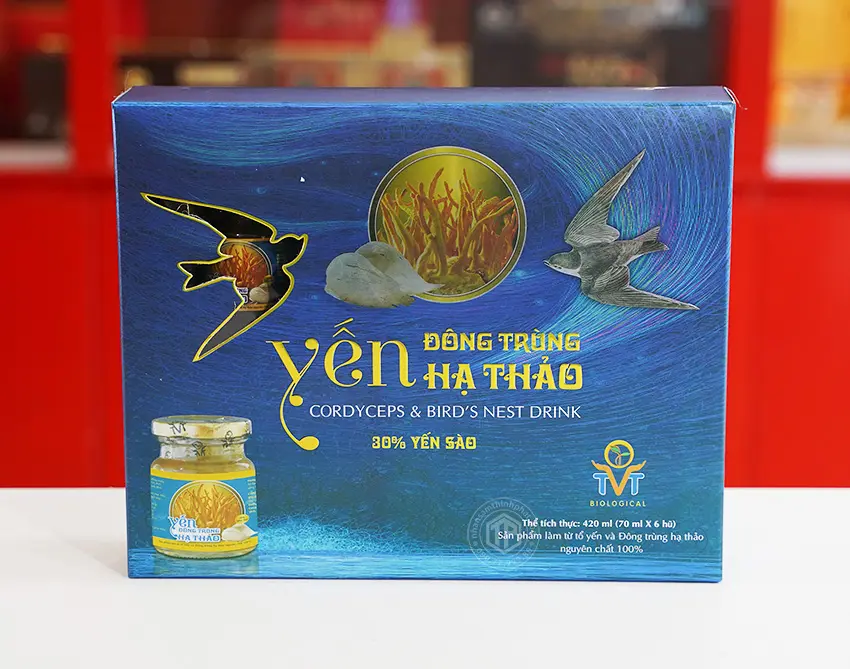 Yến đông trùng hạ thảo không đường hộp 6 lọ Yến đông trùng hạ thảo không đường hộp 6 lọ